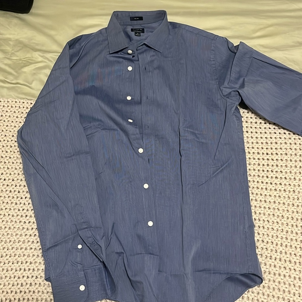 Navy Blue Jcrew Performance Button Down - image 1